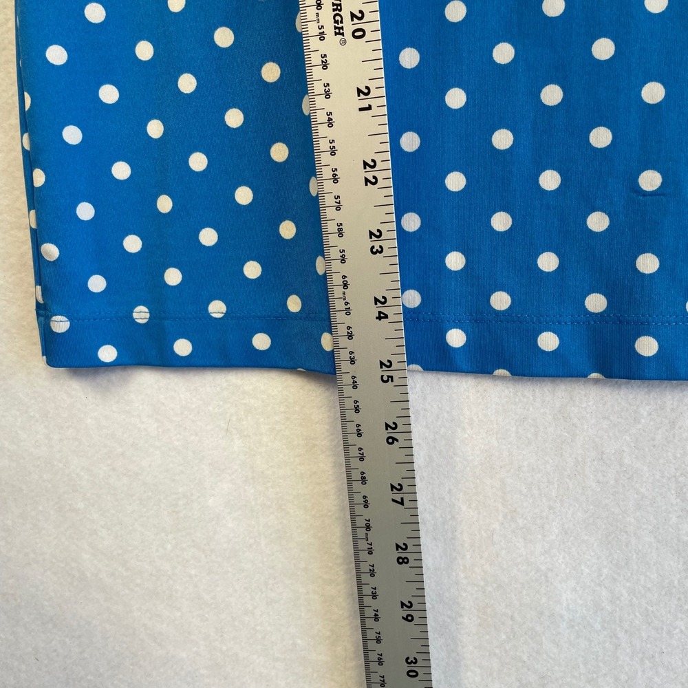 Chico's Polka Dot Microfiber Tank Top Size 3 XL Teal Blue White Sleeveless‎ - Picture 8 of 9